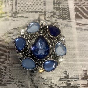 Elegant Blue and Silver Pendant